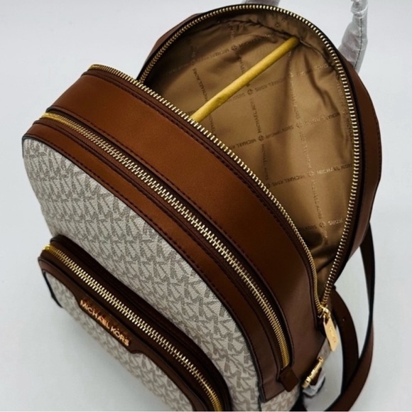 Michael Kors Medium Jaycee Zip Packet Backpack & Large Flat MF Phone Case Wallet - Picture 7 of 15